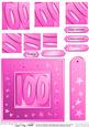 100th Bright Metallic Age Quick Card with Twisted Pyramage
