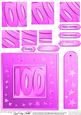 100th Bright Metallic Age Quick Card with Twisted Pyramage