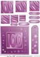 100th Bright Metallic Age Quick Card with Twisted Pyramage