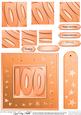 100th Bright Metallic Age Quick Card with Twisted Pyramage