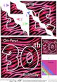 Funky Fun Zebra Print 30th Birthday Wavy Corner Side Stacker