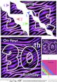 Funky Fun Zebra Print 30th Birthday Wavy Corner Side Stacker
