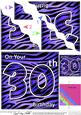 Funky Fun Zebra Print 30th Birthday Wavy Corner Side Stacker