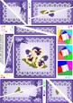 Pansy on Butterfly Lace Twisted Spiral Side Stacker