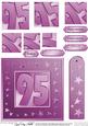 95th Bright Metallic Age Quick Card with Twisted Pyramage