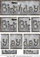 Dl Happy Birthday Denim Felties Side Stacker Topper