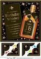 8 x 8 18th Birthday Whisky Scalloped Corner Topper