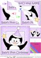 Baby's 1st Christmas Penguin Wavy Corner Side Stacker