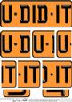 You Did It Novelty Number Plate with Side Stacker