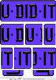 You Did It Novelty Number Plate with Side Stacker