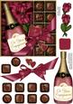 Engagement Champers Chocs N Roses Quick Card 3D Decoupage