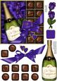 Engagement Champers Chocs N Roses Quick Card 3D Decoupage
