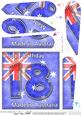 Flying the Flag AUSTRALIA 18th Birthday Fan Pyramage Topper