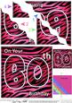 Funky Fun Zebra Print 60th Birthday Wavy Corner Side Stacker