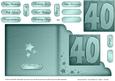 40th Metallic Age Cut and Fold Corner Card