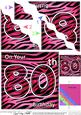 Funky Fun Zebra Print 80th Birthday Wavy Corner Side Stacker