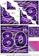 Funky Fun Zebra Print 80th Birthday Wavy Corner Side Stacker
