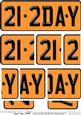 21st Birthday Fun Novelty Number Plate with Side Stacker Top