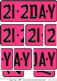 21st Birthday Fun Novelty Number Plate with Side Stacker Top