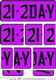 21st Birthday Fun Novelty Number Plate with Side Stacker Top