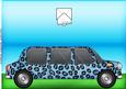Large DL Leopardskin stretch limo quick Cut & Fold Card 