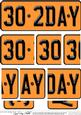 30th Birthday Fun Novelty Number Plate with Side Stacker