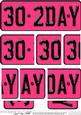 30th Birthday Fun Novelty Number Plate with Side Stacker