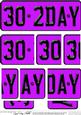 30th Birthday Fun Novelty Number Plate with Side Stacker