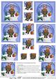Christmas Rudolph Snowglobe Twisted Pyramage Sheet