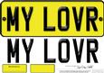 Large Dl My Lover Novelty Number Plate N 3D Decoupage