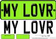 Large Dl My Lover Novelty Number Plate N 3D Decoupage
