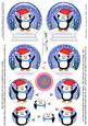 3D Xmas Penguin Snow Globe Shaped Tree Decoration