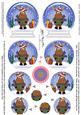 3D Xmas Rudolph Snow Globe Shaped Tree Decoration