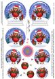 3D Xmas Robin Snow Globe Shaped Tree Decoration