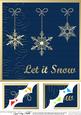 8 x 8 Xmas Snowflakes Scalloped Corner Topper