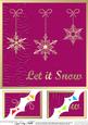 8 x 8 Xmas Snowflakes Scalloped Corner Topper