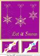 8 x 8 Xmas Snowflakes Scalloped Corner Topper