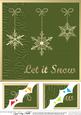 8 x 8 Xmas Snowflakes Scalloped Corner Topper