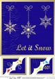 8 x 8 Xmas Snowflakes Scalloped Corner Topper