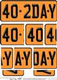 40th Birthday Fun Novelty Number Plate Side Stacker Topper