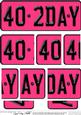 40th Birthday Fun Novelty Number Plate Side Stacker Topper