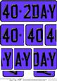 40th Birthday Fun Novelty Number Plate Side Stacker Topper