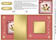 Pansy on Butterfly Lace No-hole Fold Back Card
