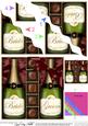 Bride & Groom Champers N Chocs Wavy Corner Side Stacker