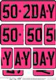 50th Birthday Fun Novelty Number Plate Side Stacker Topper