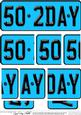 50th Birthday Fun Novelty Number Plate Side Stacker Topper