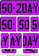 50th Birthday Fun Novelty Number Plate Side Stacker Topper