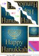 Happy Hanukkah Jewish Festival of Lights Wavy Corner Stacker