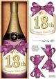 Large Dl 18th Champers in a Box Quick Card 3D Decoupage