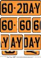 60th Birthday Fun Novelty Number Plate Side Stacker Topper